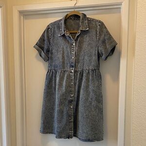 Denim Button-Up Dress
